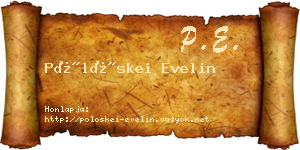 Pölöskei Evelin névjegykártya